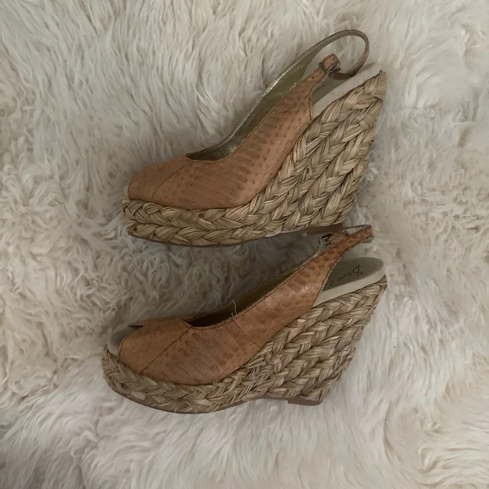 Sam Edelman platform wedge sandals peep toe